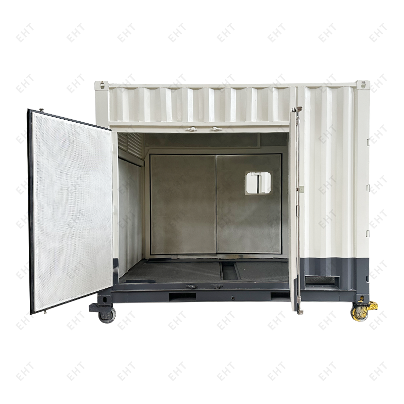 Op maat gemaakte 3,5 meter lange luchtcompressorbehuizing met olie-wateropvangsysteem