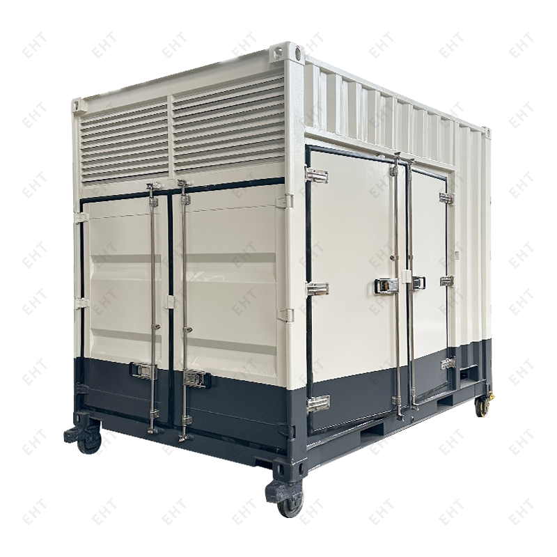 Op maat gemaakte 3,5 meter lange luchtcompressorbehuizing met olie-wateropvangsysteem