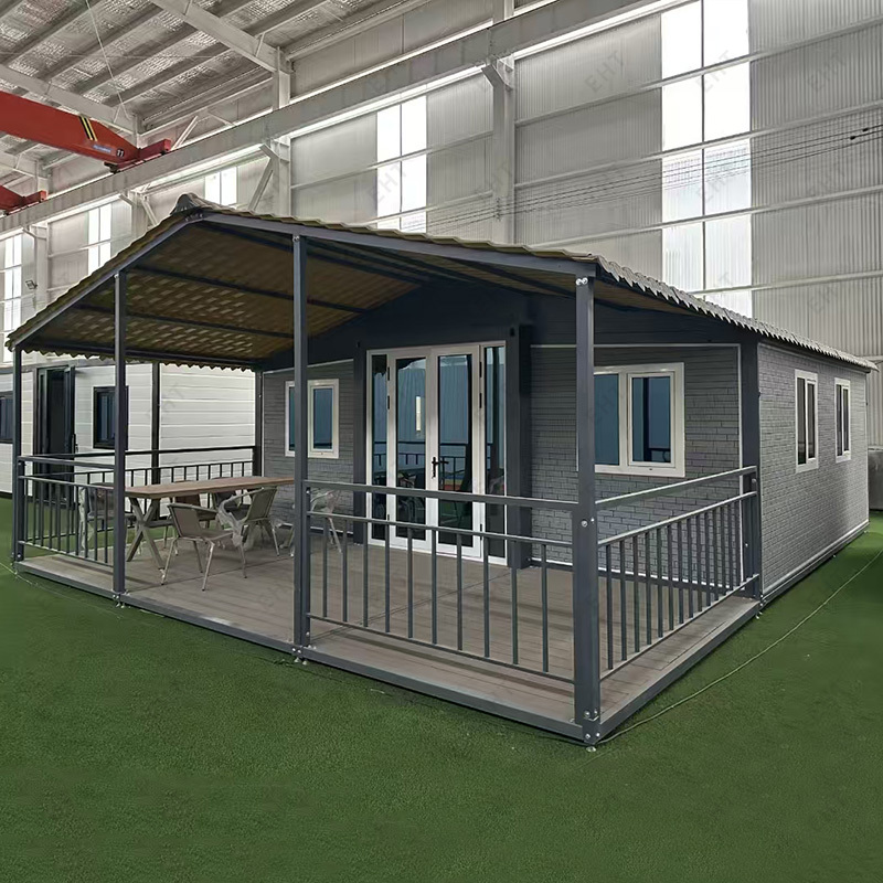 20ft uitbreidbare containerhuis met dubbele vleugel, geprefabriceerde mobiele wooneenheid