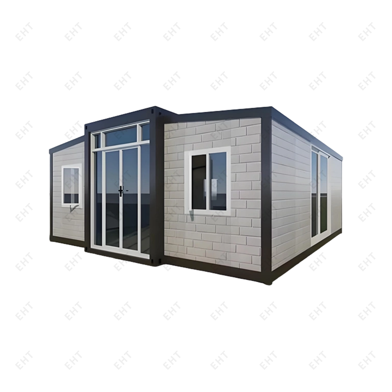 20ft uitbreidbare containerhuis met dubbele vleugel, geprefabriceerde mobiele wooneenheid