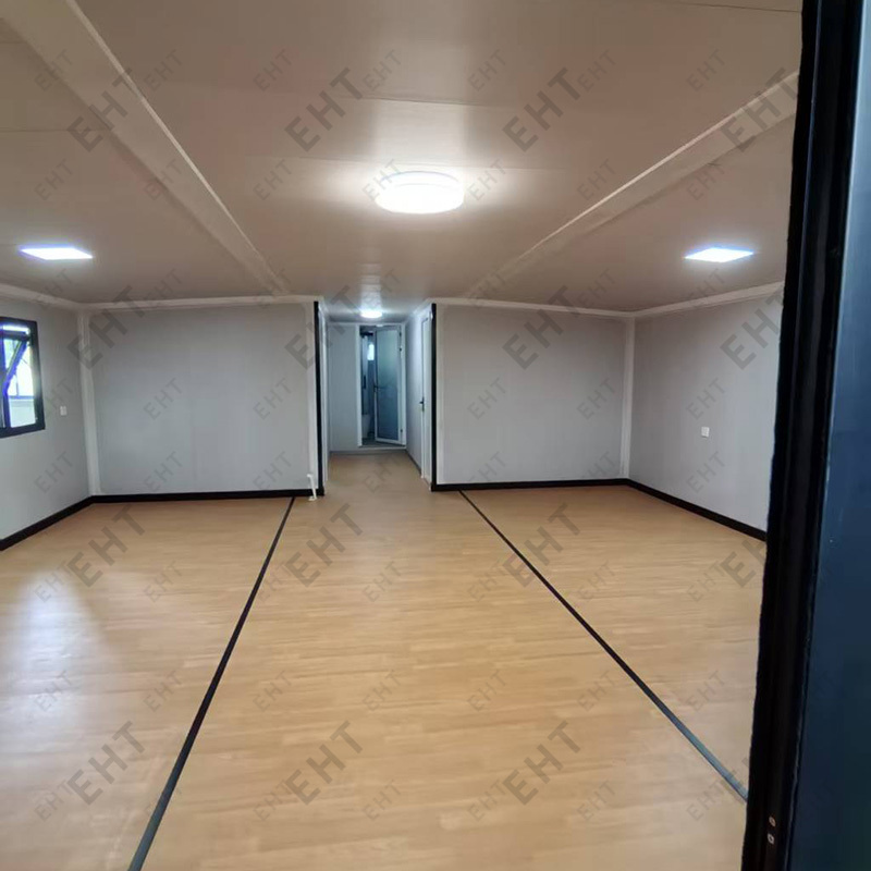 40ft uitbreidbare containerhuis met dubbele vleugel, geprefabriceerde modulaire wooneenheid