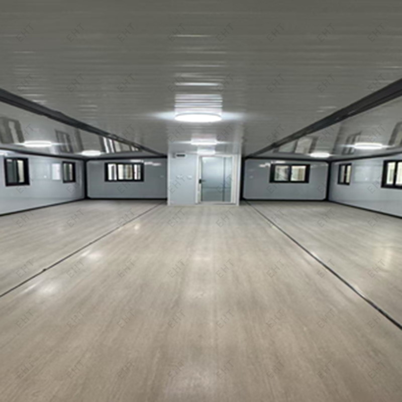40ft uitbreidbare containerhuis met dubbele vleugel, geprefabriceerde modulaire wooneenheid