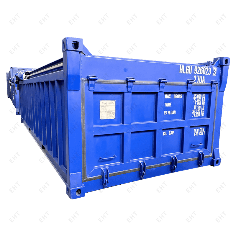 20ft schuifdeksel, halfhoge bulkcontainer