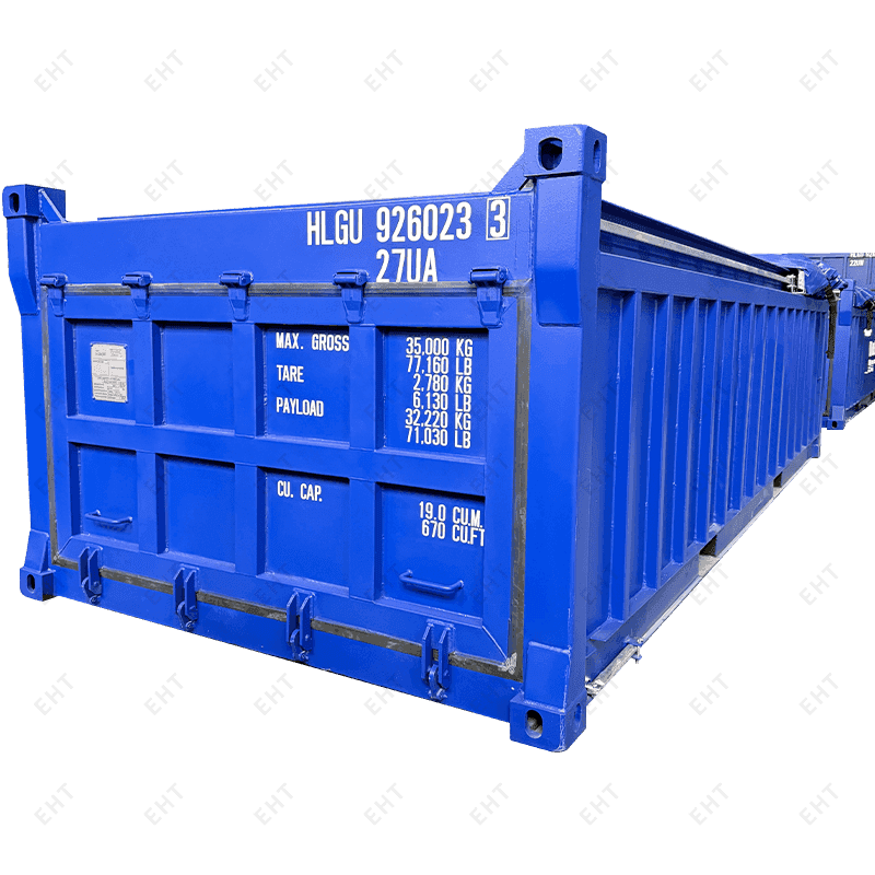 20ft schuifdeksel, halfhoge bulkcontainer